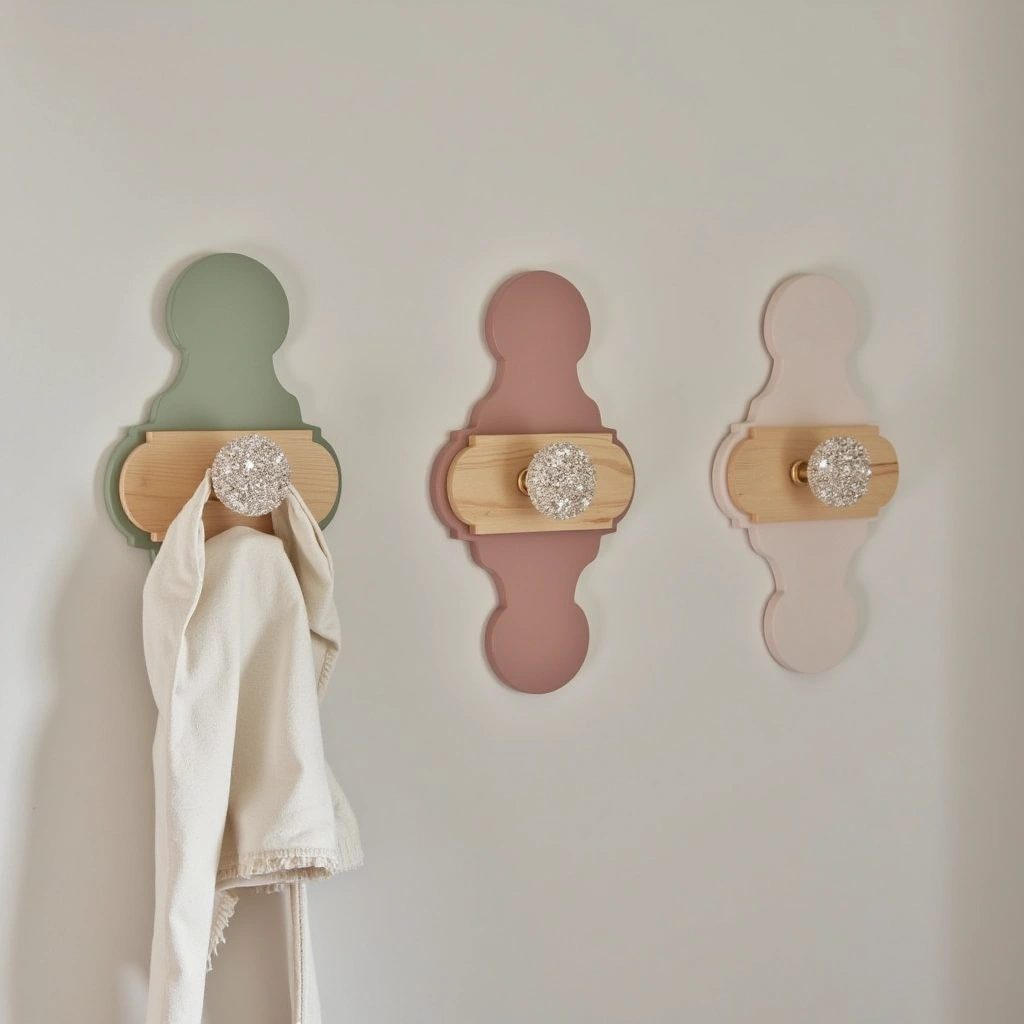 14. Crystal Knob Hooks for Glamour