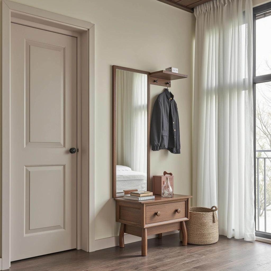 4. Full-Length Mirror with Integrated Hooks for Maximum Utility