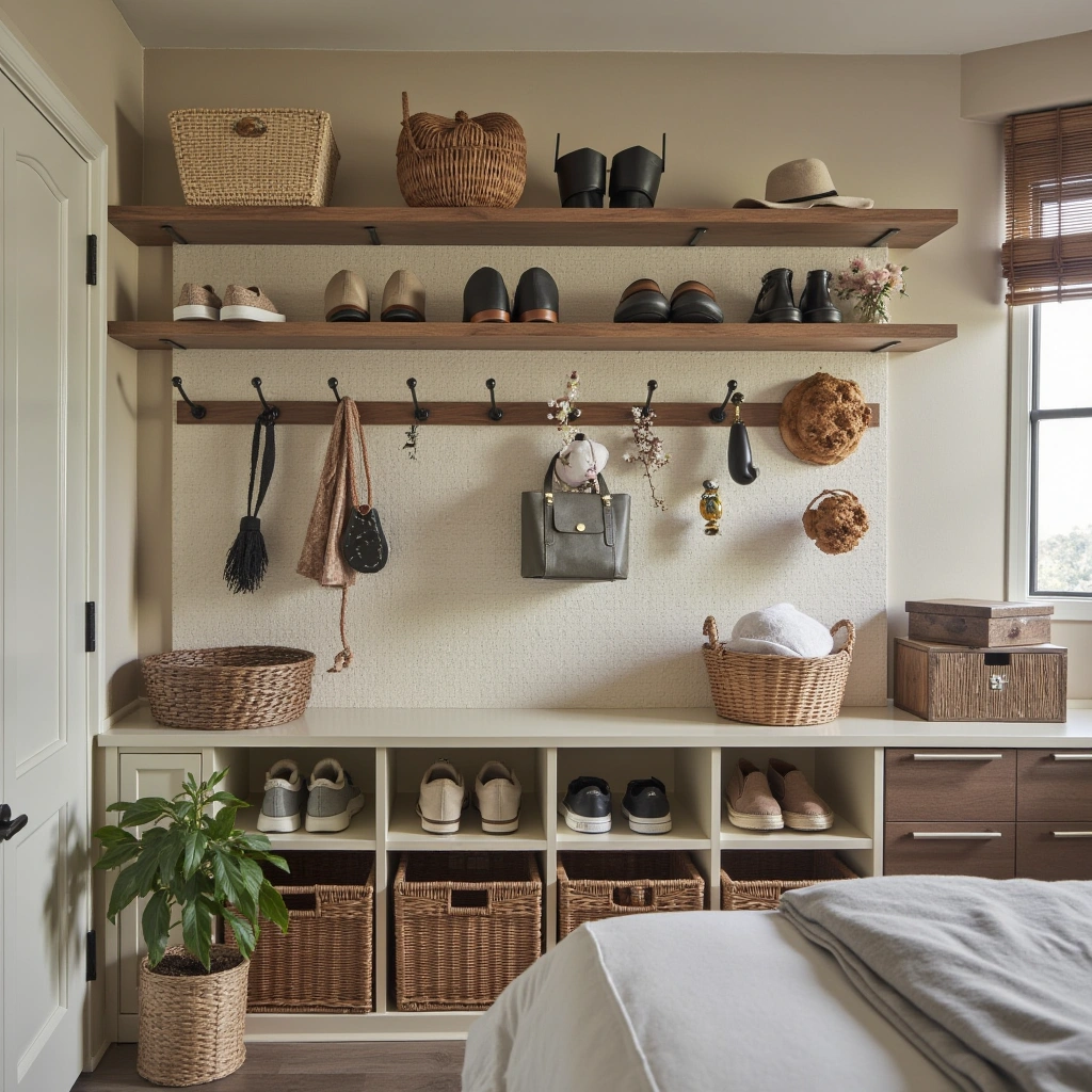 2. Pegboard Shoe Organizer: Customizable and Versatile