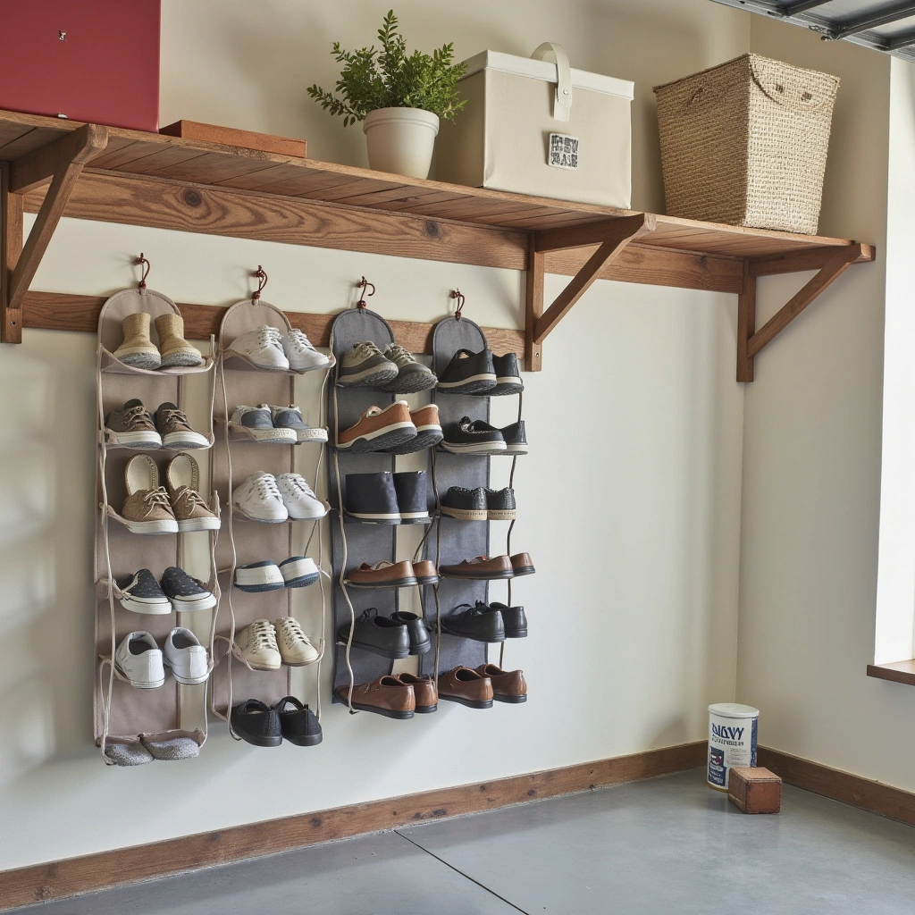 8. Hanging Shoe Organizer Wall: Space-Efficient and Accessible