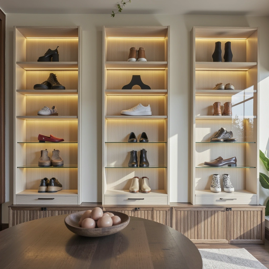 10. Wall-Mounted Shoe Display with Frames: Stylish and Unique