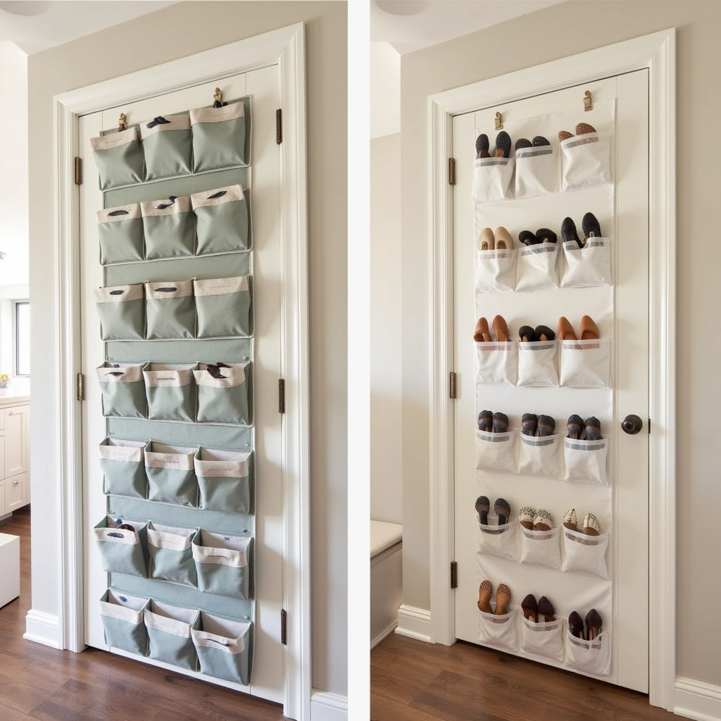 2. Over-the-Door Shoe Organizers: Simple and Space-Saving