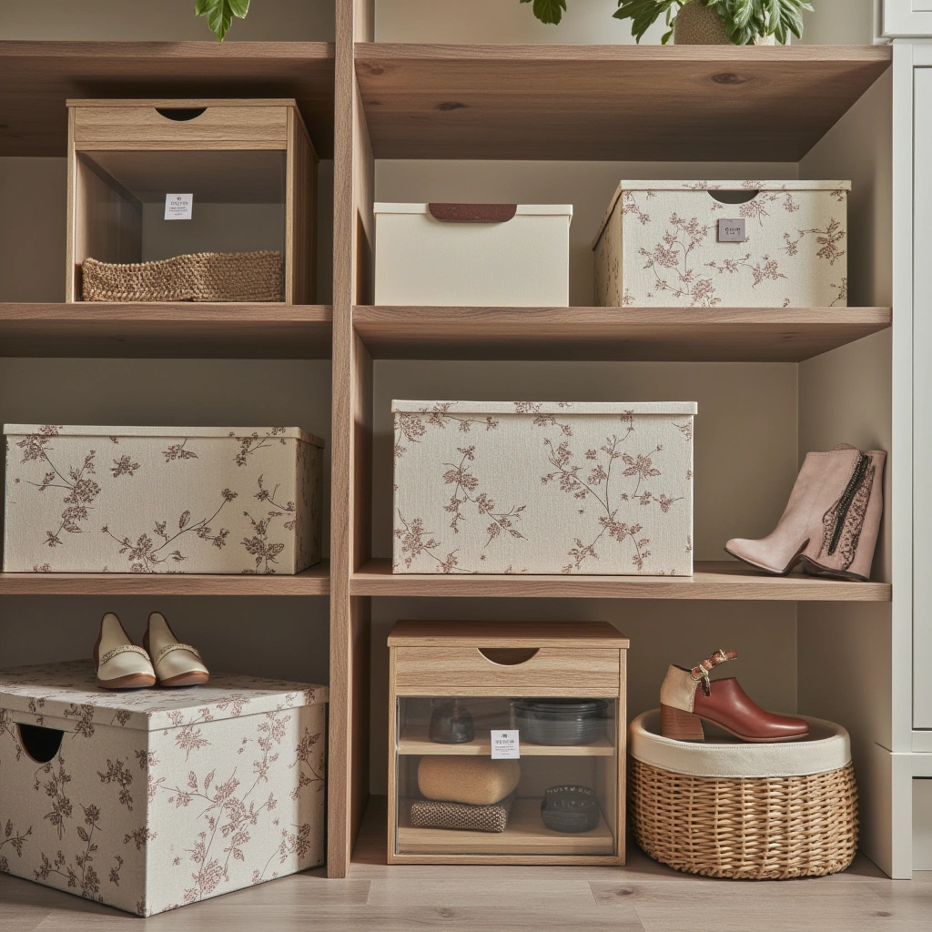 10. Decorative Shoe Boxes: Organized and Attractive