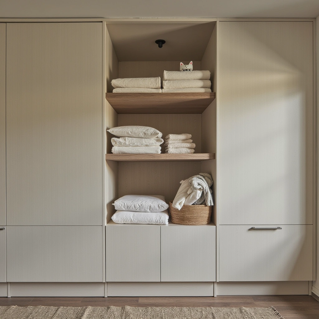 10. Overhead Storage for Bulky Bedding and Linens