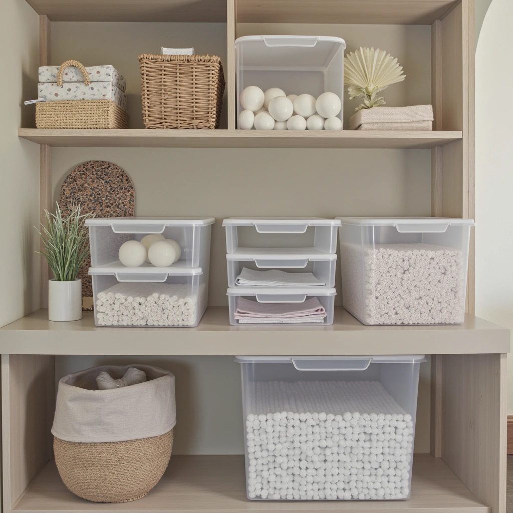 1. Clear Plastic Bins for Visual Accessibility