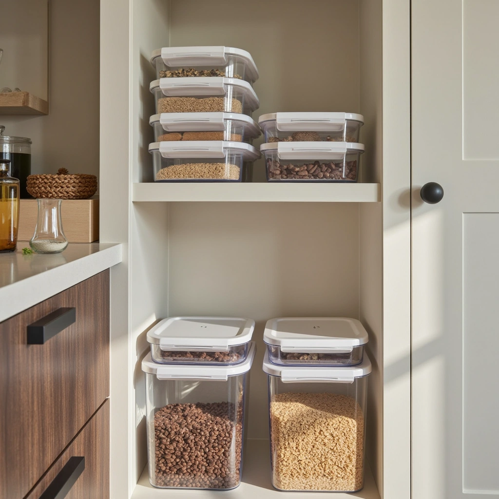 3. Airtight Stackable Bins for Kitchen and Pantry