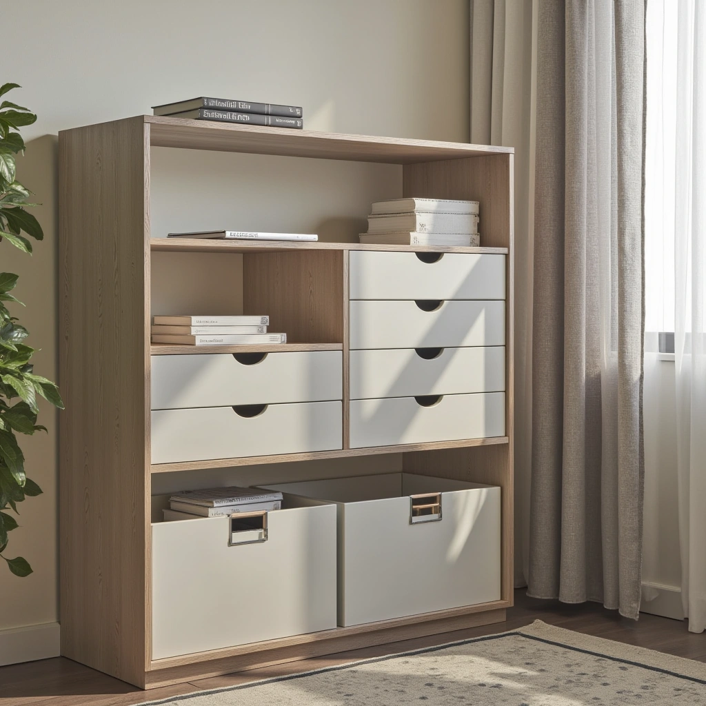 6. Modular Stackable Bins for Home Office