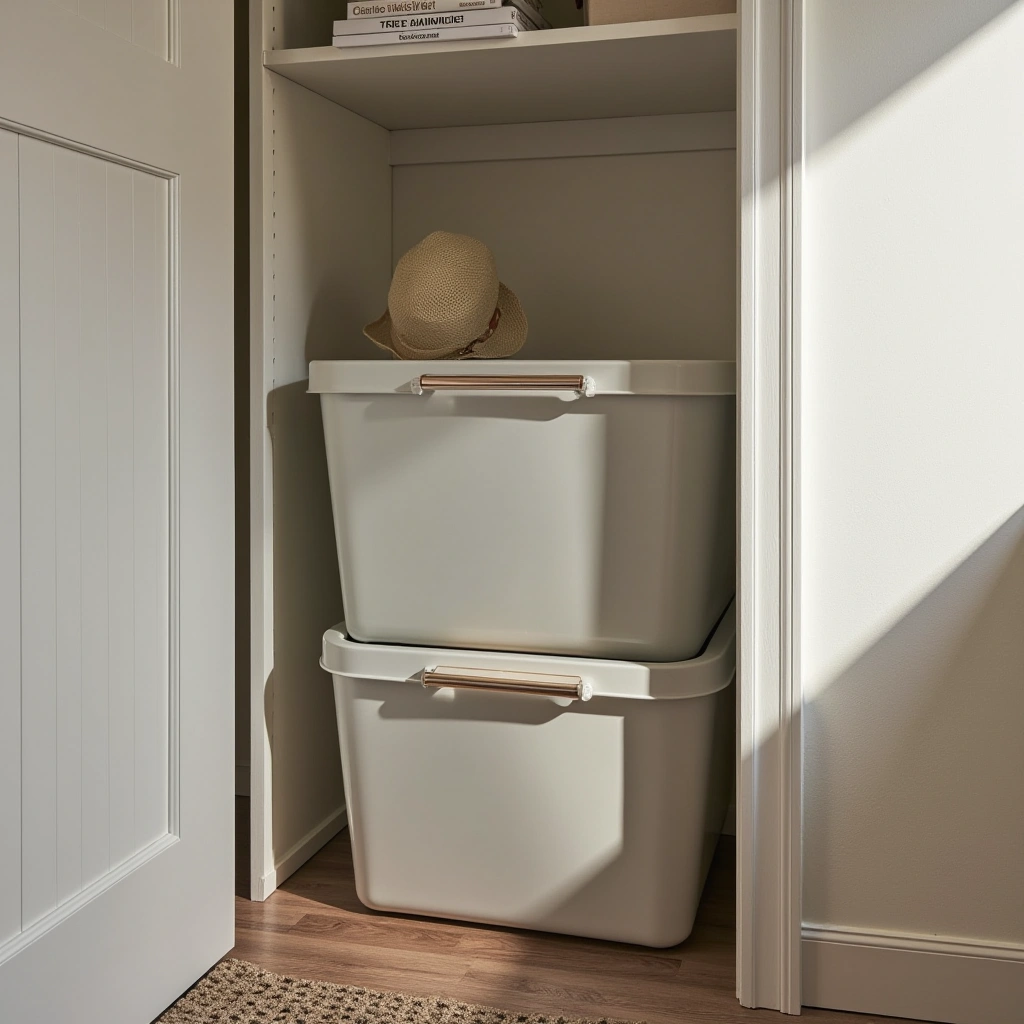 11. Compact Stackable Bins for Tiny Apartments
