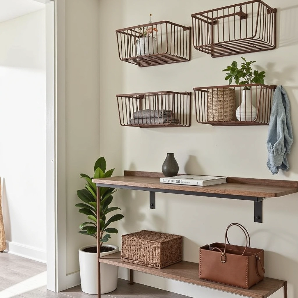 12. Antique Wire Baskets for Vintage Charm