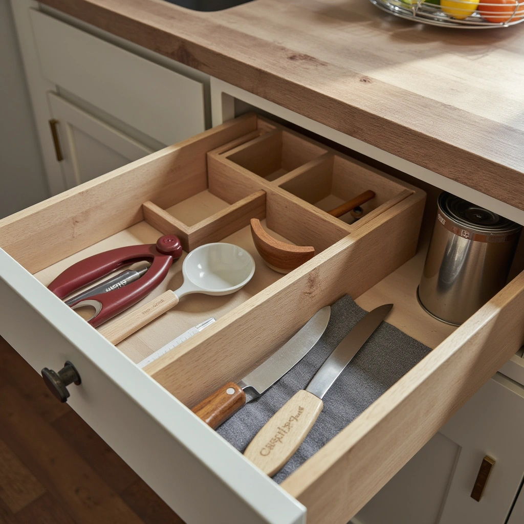 4. Gadget Drawer with Customized Compartments