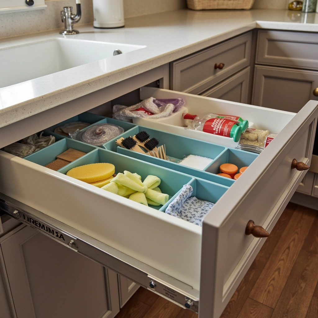 8. Under-Sink Drawer for Cleaning Supplies