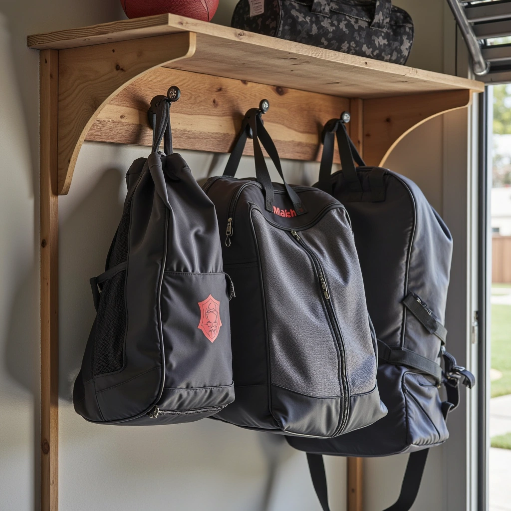 5. Hanging Sports Bag Storage