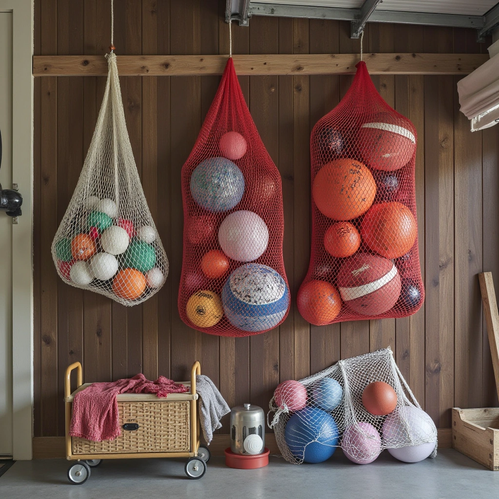 10. Mesh Ball Bags and Hanging Nets