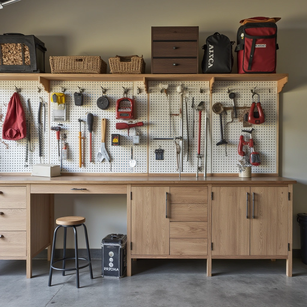 1. Classic Pegboard Wall for Ultimate Flexibility