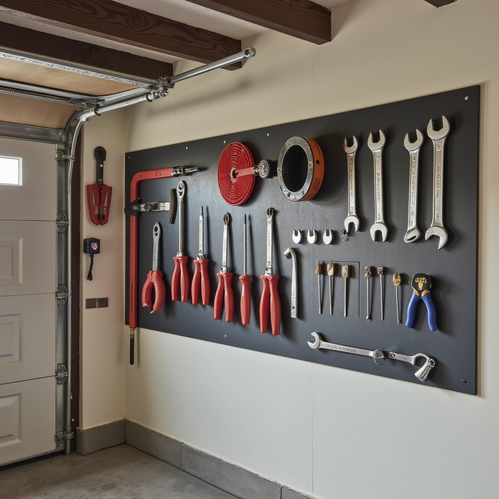 2. Magnetic Tool Wall for Quick Grab-and-Go