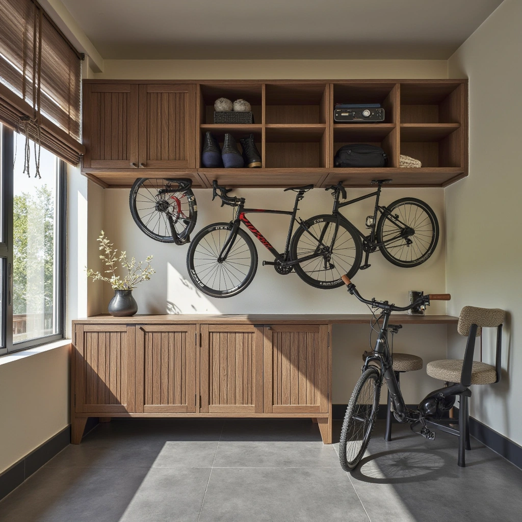 7. Overhead Bike Loft Racks