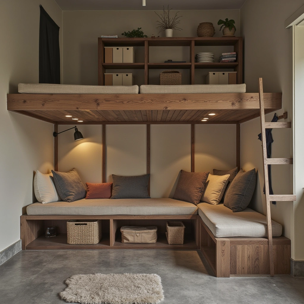 9. Loft Storage with Reading Nook