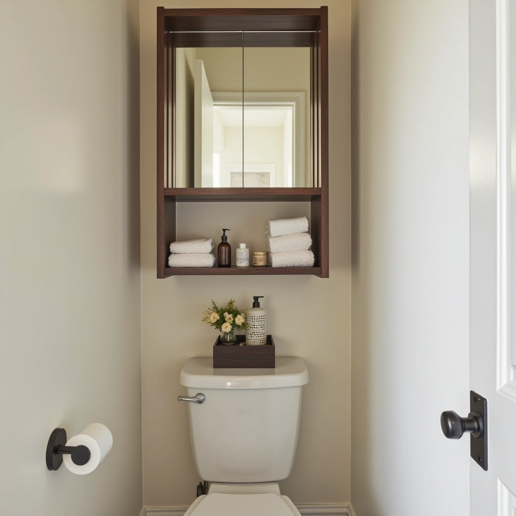 11. Shelving Unit Combined with Mirror Frame