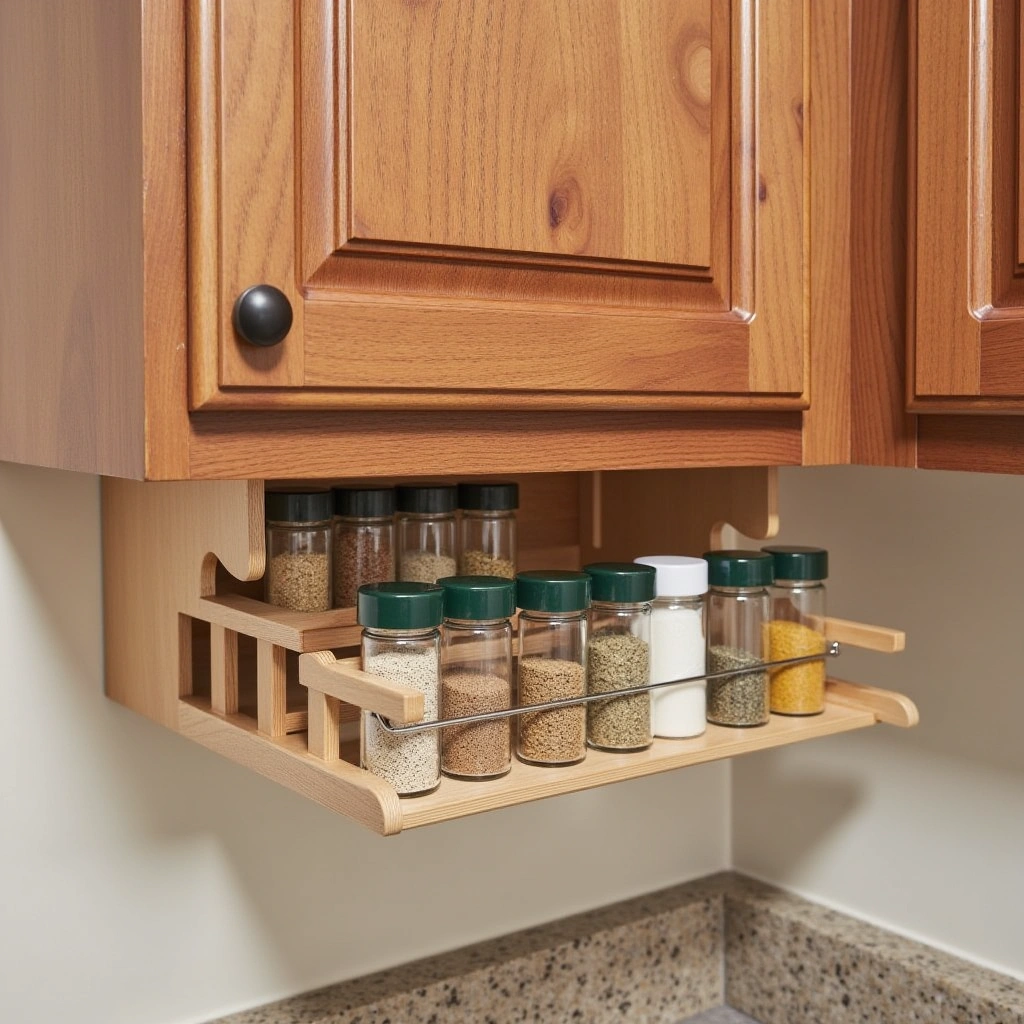 11. Under-Cabinet Spice Racks: Hidden Yet Handy