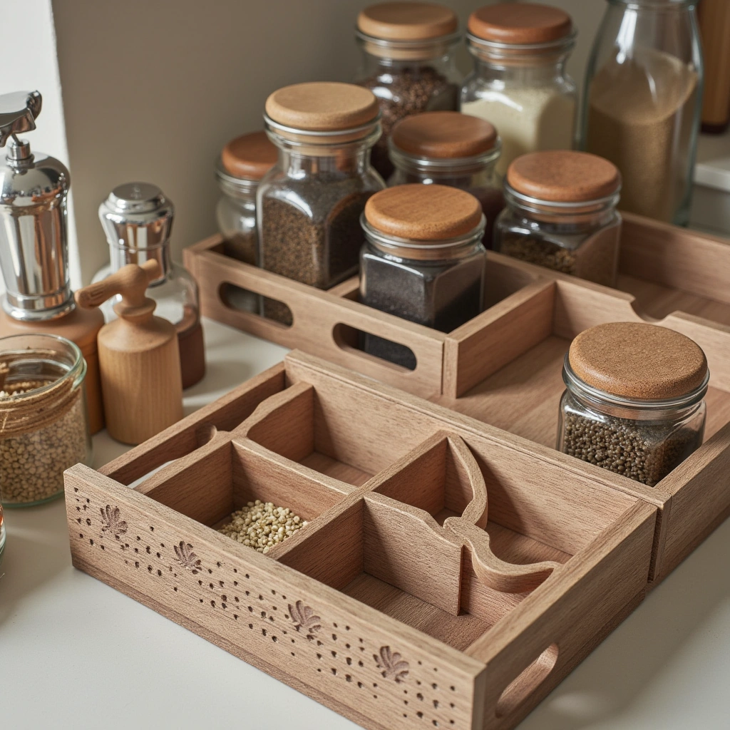 15. Spice Organizer Trays: Flexible and Compact