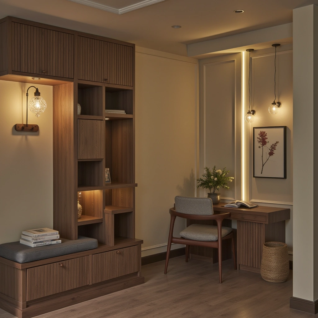 22. Hall Tree with Overhead or Built-In Lighting