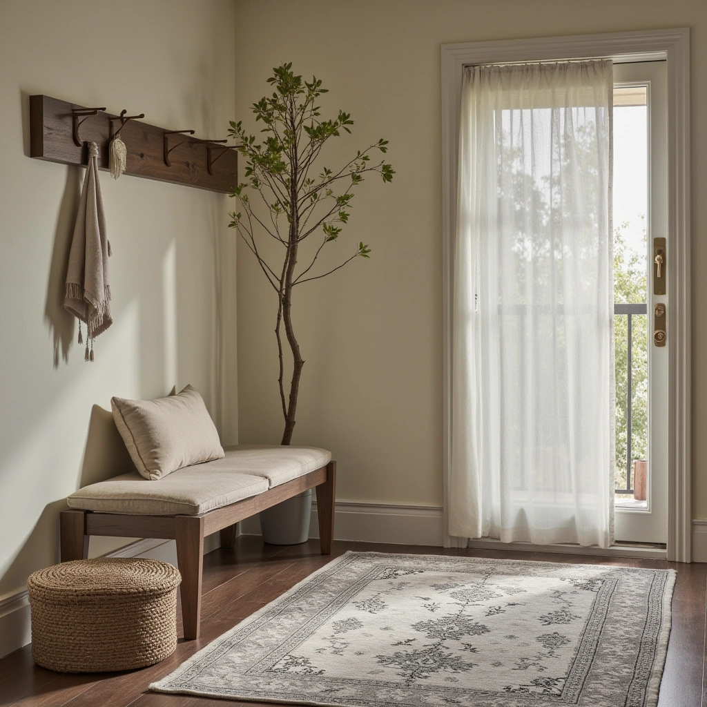 25. Hall Tree Area Rug to Define the Space