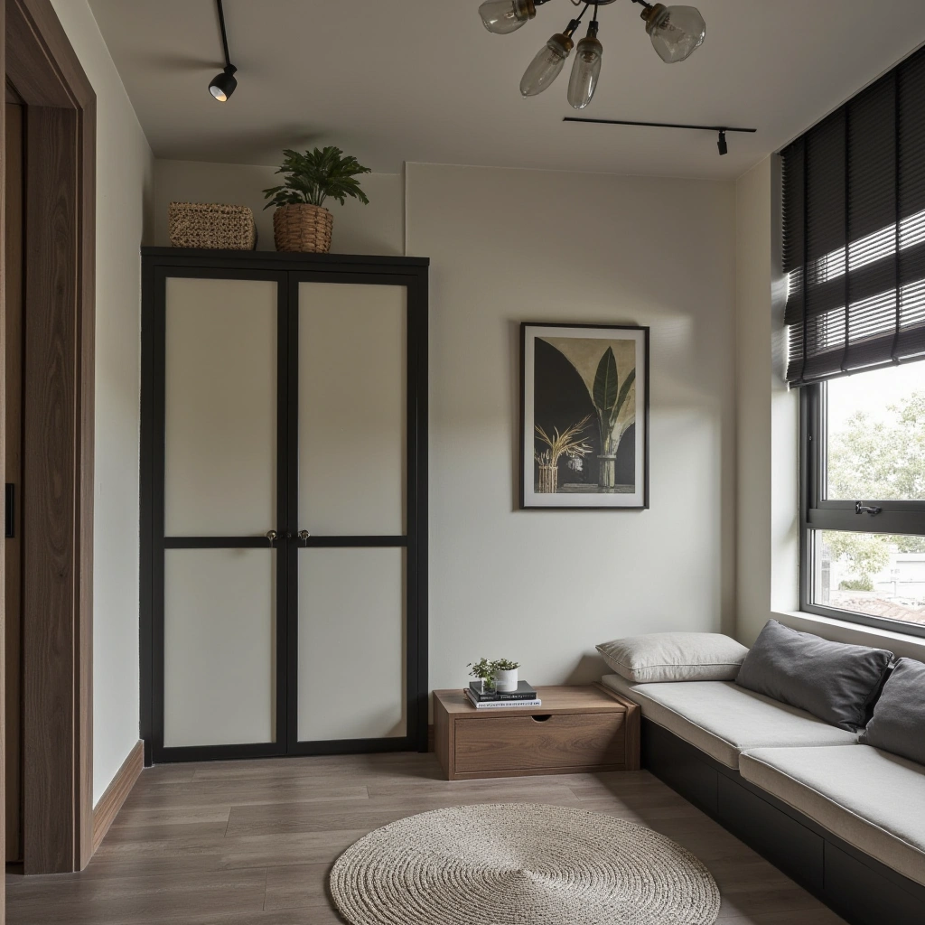 28. Black and White Hall Tree for Dramatic Impact