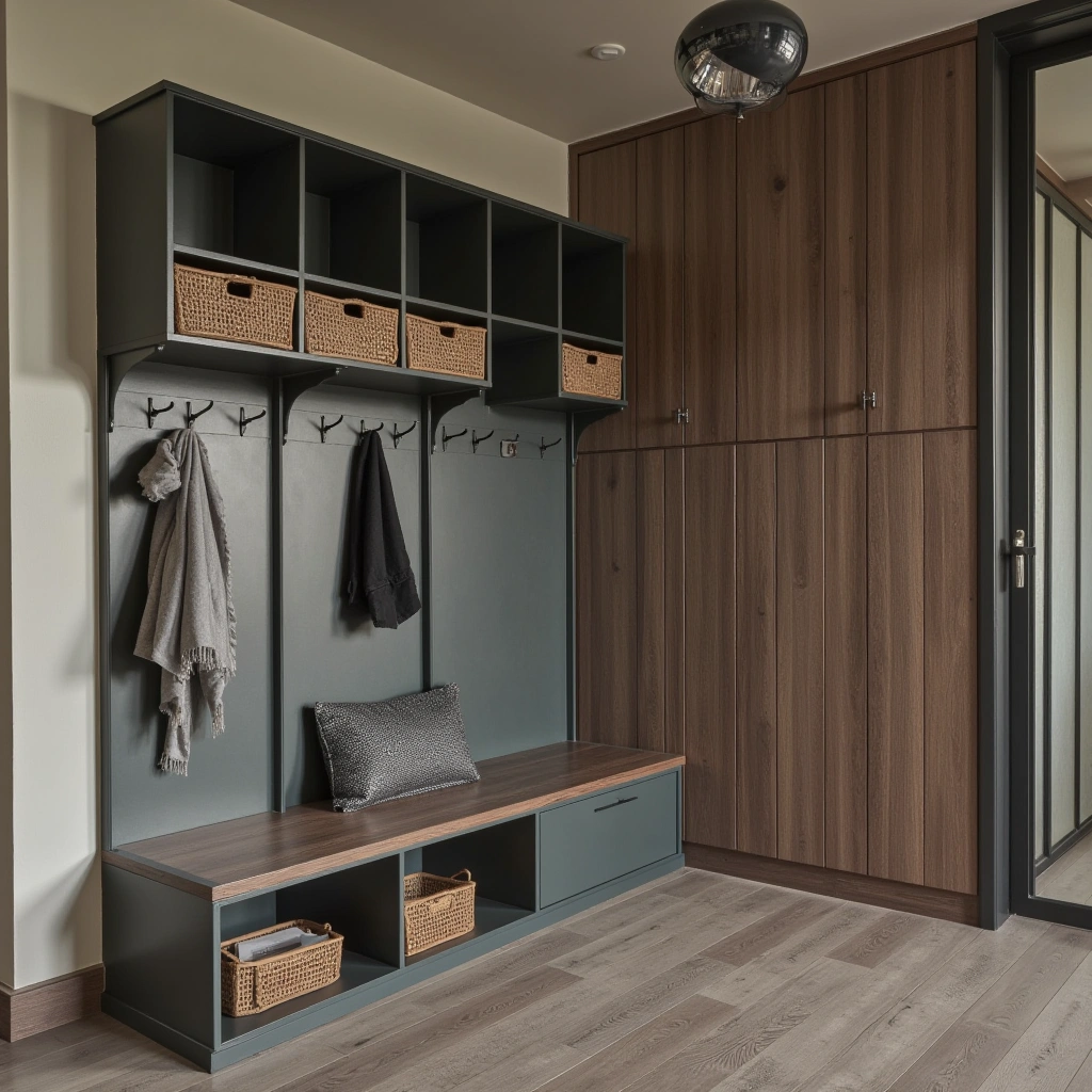 21. Industrial Locker-Style Hall Tree