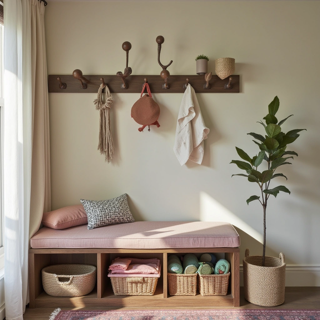 28. Eclectic Mix-and-Match Hall Tree