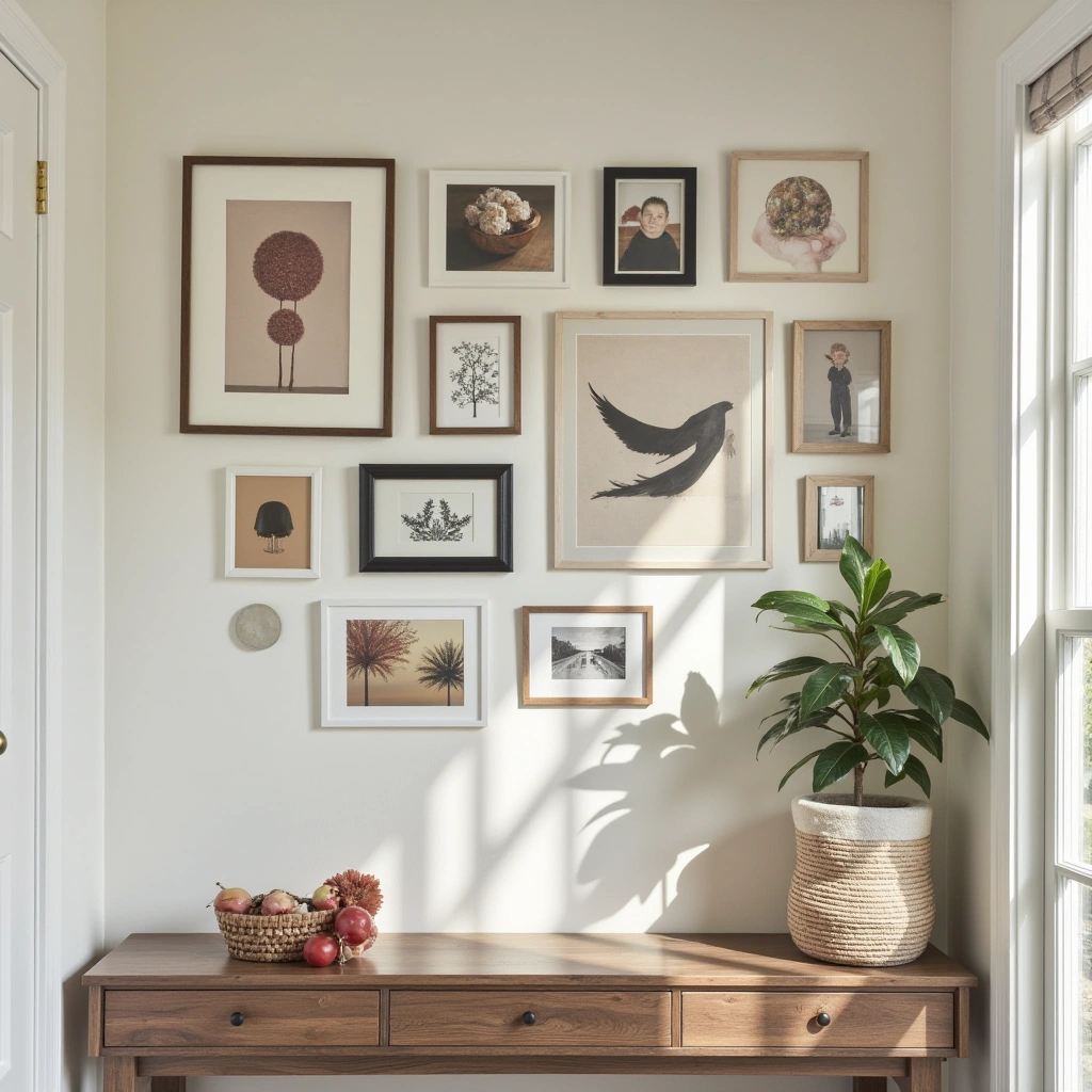 3. Gallery Wall of Personal Art and Photos