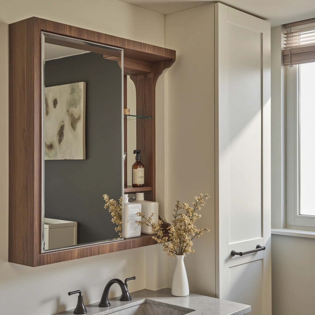 3. Medicine Cabinet Mirror for Hidden Storage