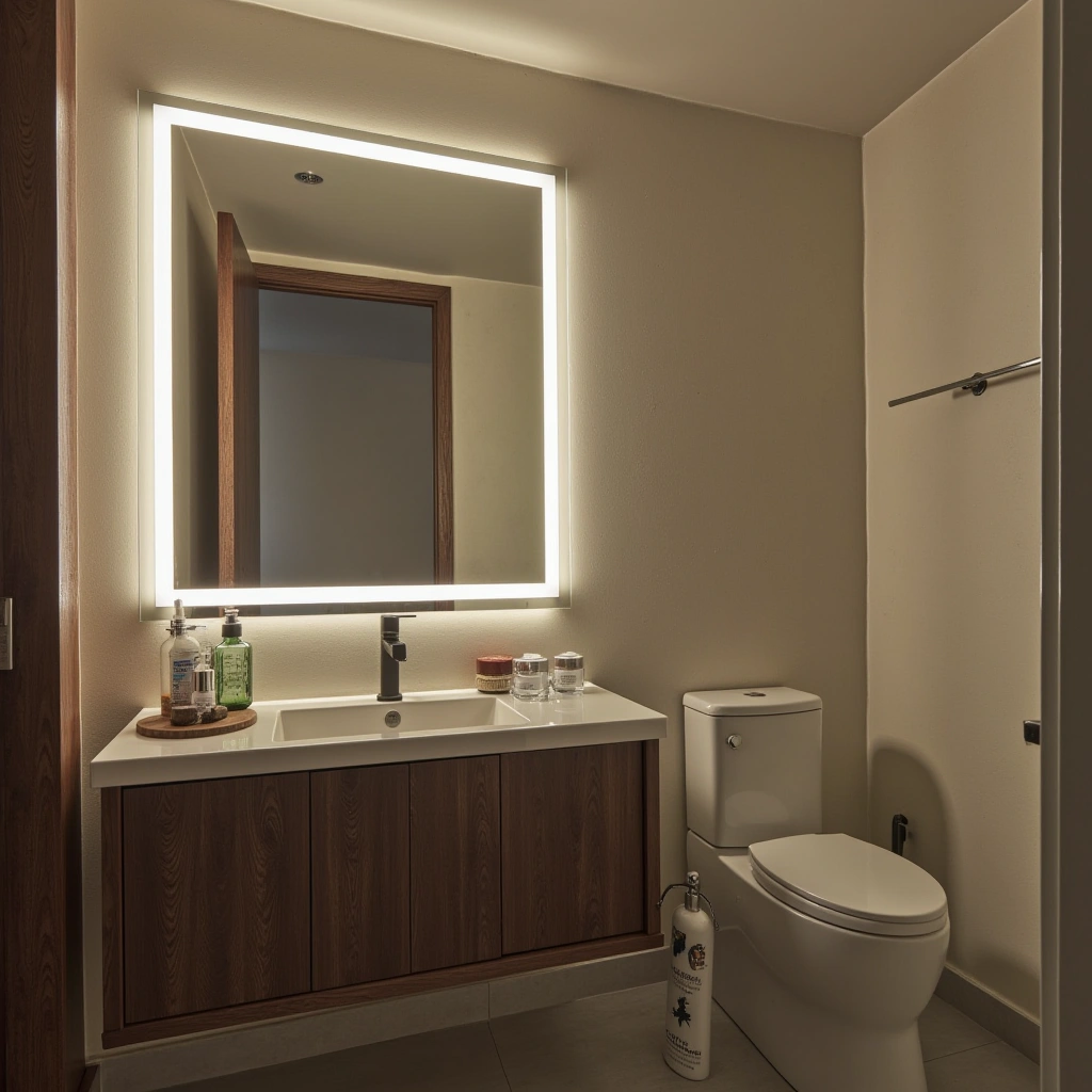 5. LED Backlit Mirror for Contemporary Glow